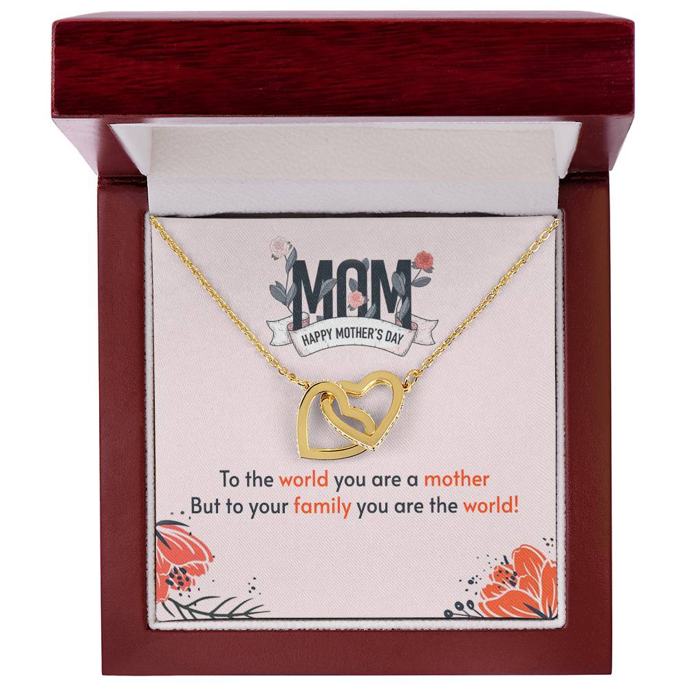 Happy Mother'S Day Interlocking Hearts Necklace
