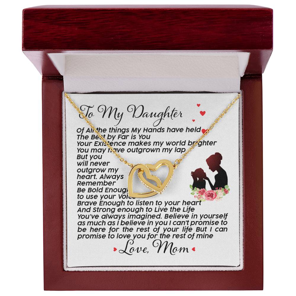 Gift For Daughter- Interlocking Heart Necklace Interlocking Hearts Necklace