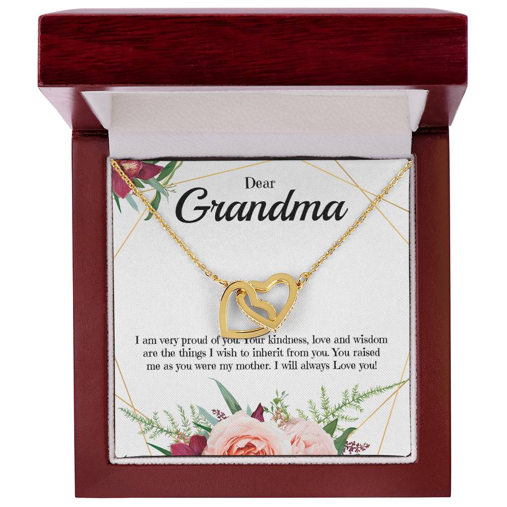 Interlocking Hearts Necklace For Grandma