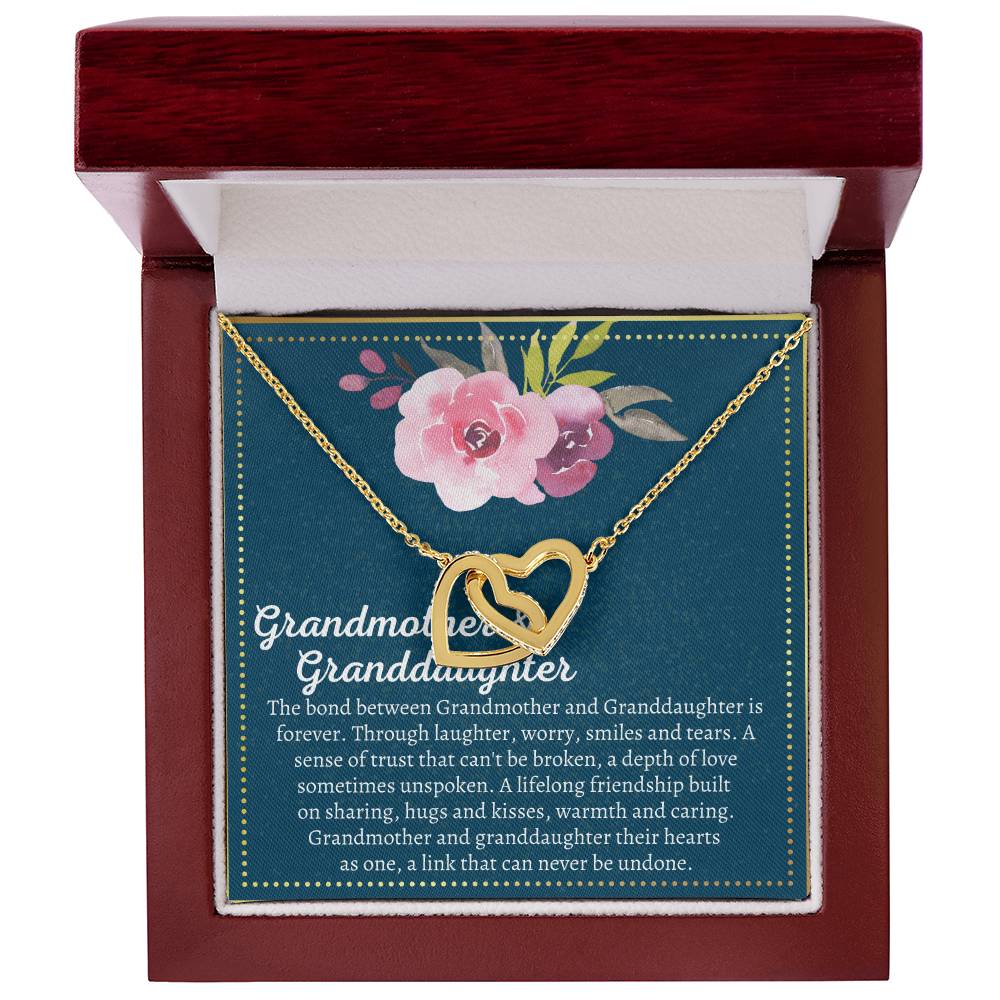 Granadmother & Grandaughter Interlocking Hearts Necklace