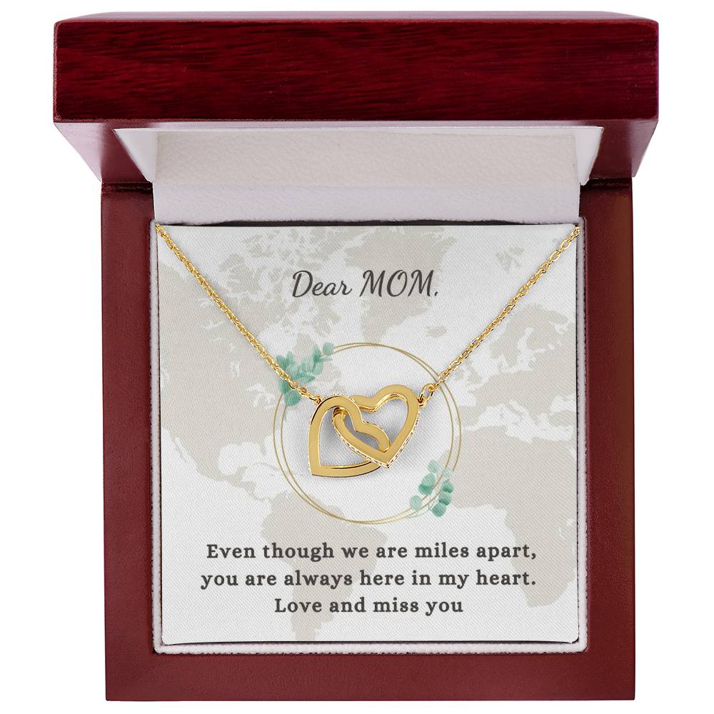 Gift For Long-Distance Mom - Interlocking Heart Necklace Interlocking Hearts Necklace