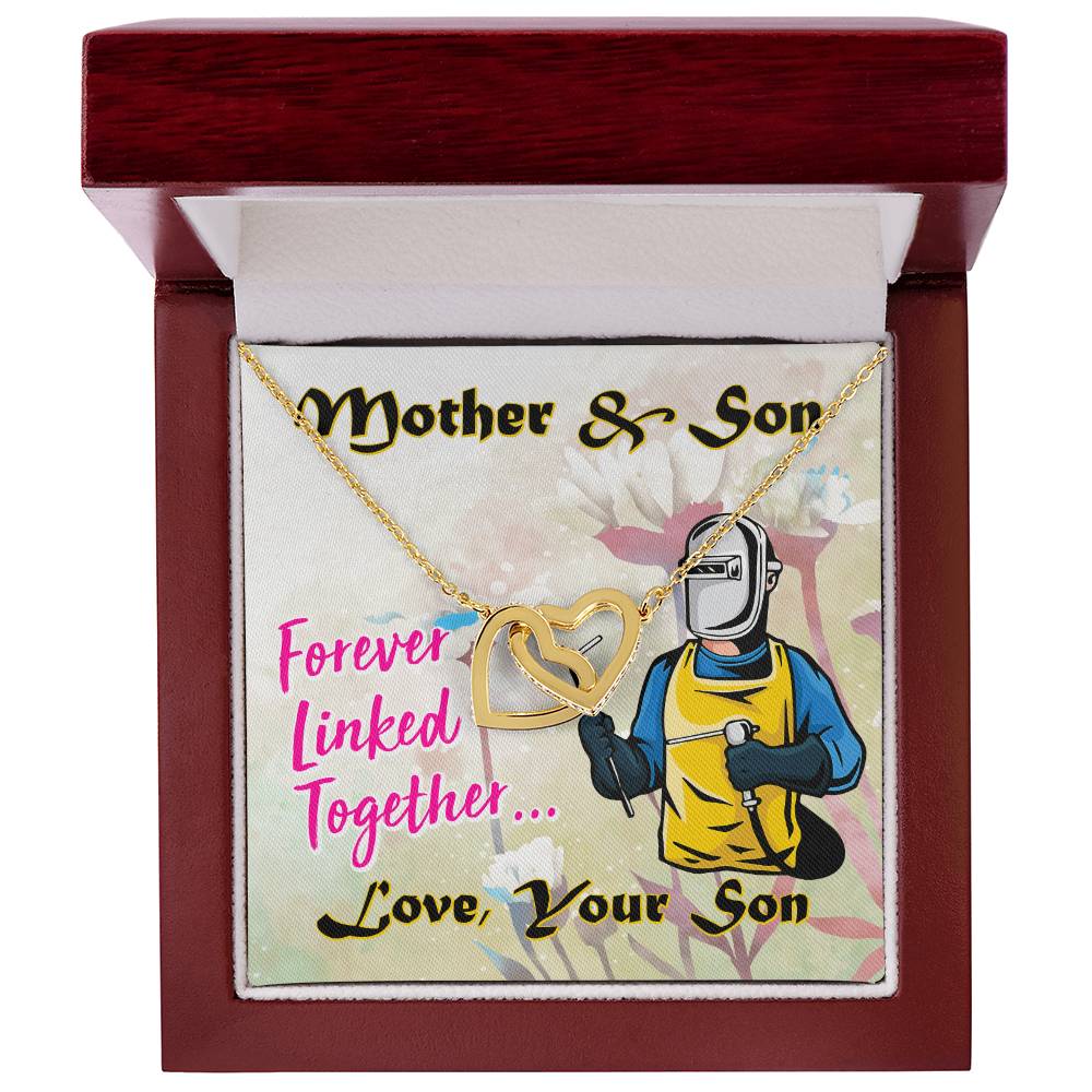 Gift For Mom- Interlocking Heart Necklace Interlocking Hearts Necklace