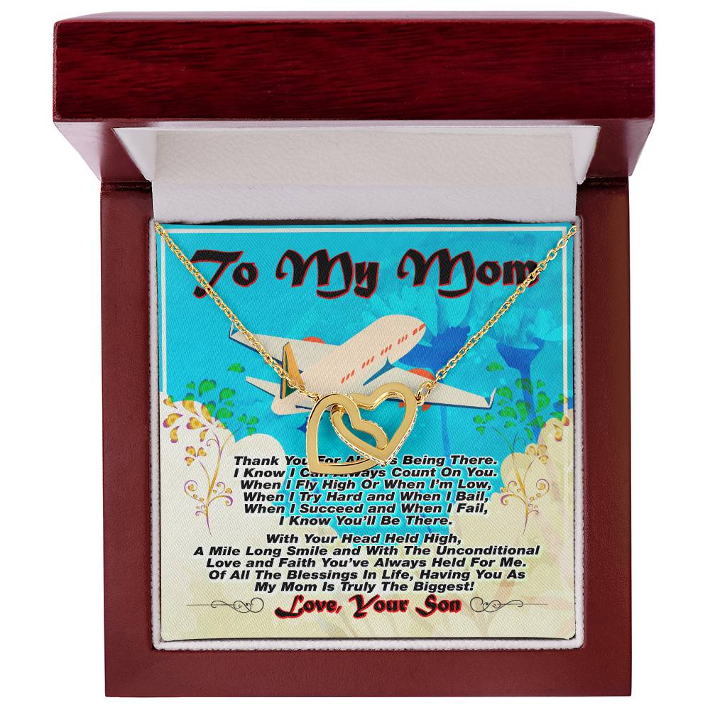 Gift For Mom- Interlocking Heart Necklace Interlocking Hearts Necklace