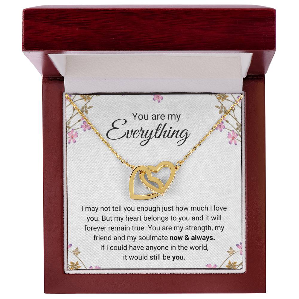You Are My Everything - Necklace Interlocking Hearts Necklace