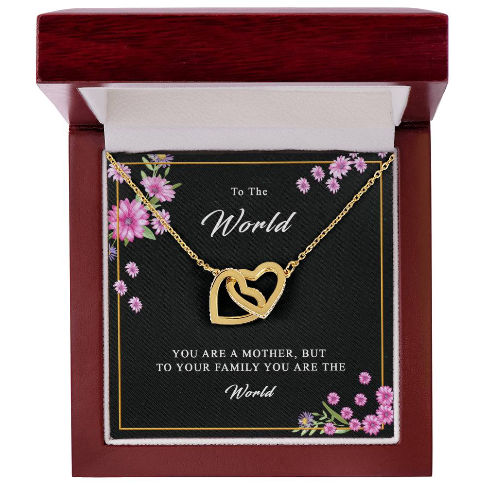 Gift For Mom- Mother'S Day Gift- Birth Day Gift Interlocking Hearts Necklace