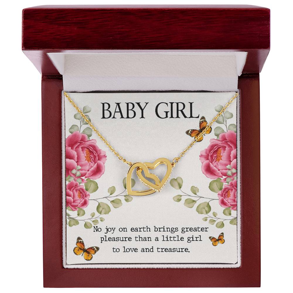 Mom To Be Gift Necklace It'S A Girl Necklace Gift New Baby Girl Gift For Mom It'S A Girl Jewelry Interlocking Hearts Necklace