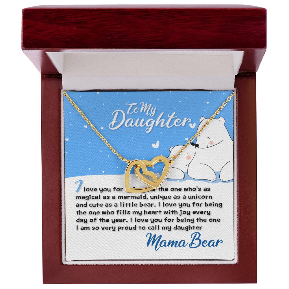 Mama Bear Interlocking Hearts Necklace