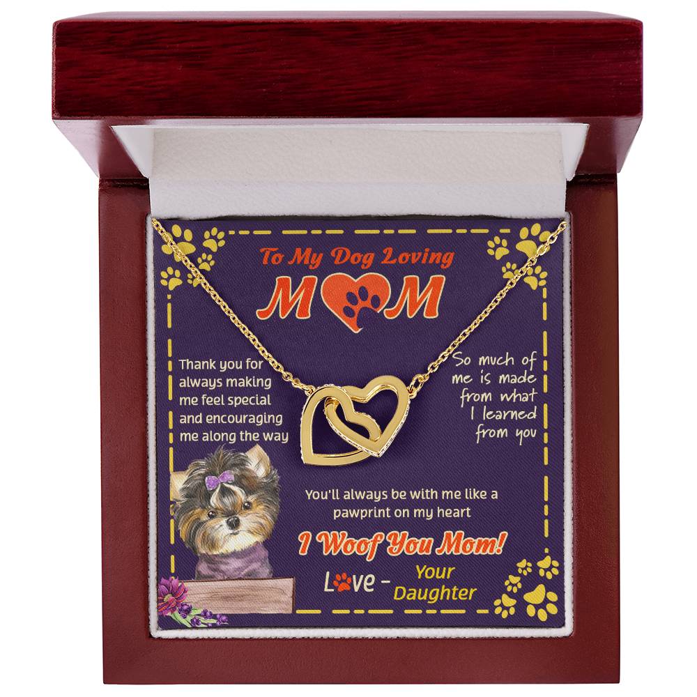 To My Mom - You'Ll Always Be With Me - Necklace Interlocking Hearts Necklace