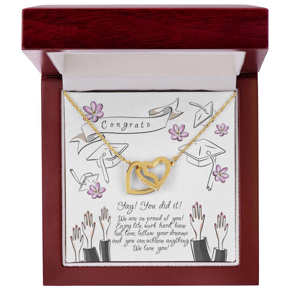 CONGRA~4 Interlocking Hearts Necklace