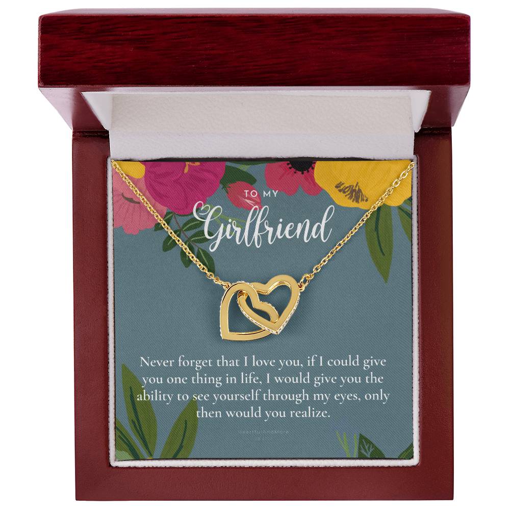 To My Girlfriend Girlfriend Necklace Anniversary Gift For Girlfriend Girlfriend Gift Gift For Girlfriend Necklace For Girlfriend Christmas Gift Birthday Gift Interlocking Hearts Necklace