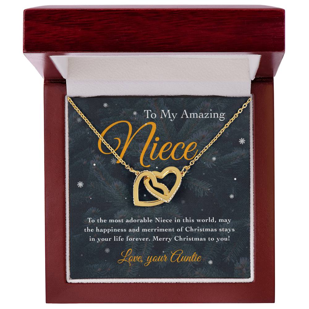 To My Amazing Niece Interlocking Hearts Necklace