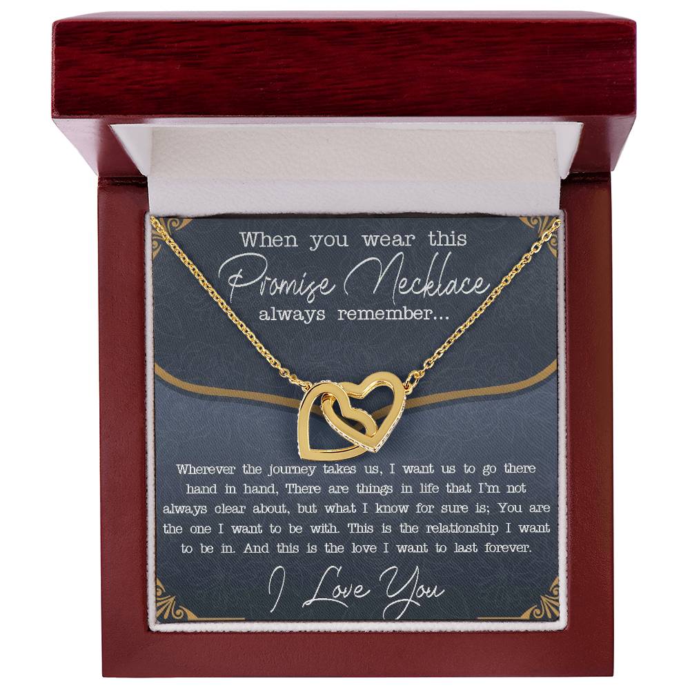 Promise Necklace Interlocking Hearts Necklace For Girlfriend From Boyfriend Necklace For Her Girlfriend Anniversary Gift For Girlfriends