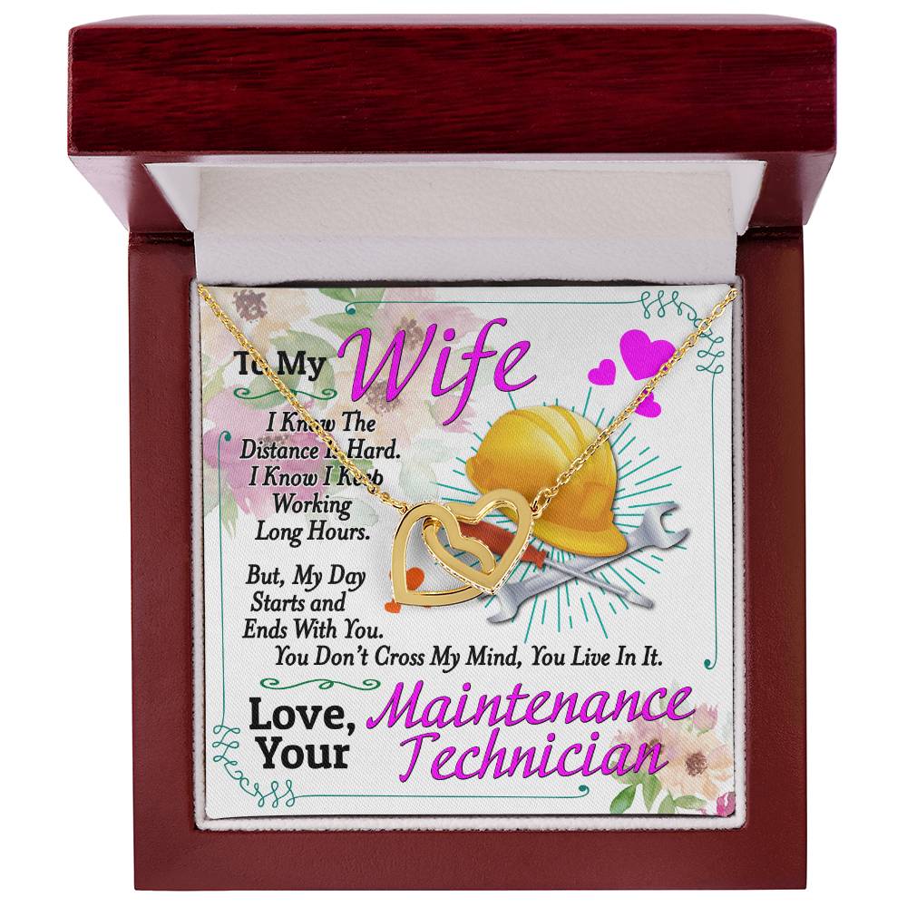 Maintenance Technician'S Wife - Interlocking Heart Necklace Interlocking Hearts Necklace