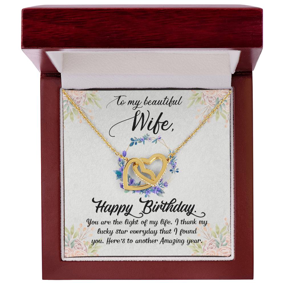 Birthday Gift For Her - Light Of My Life Necklace Interlocking Hearts Necklace