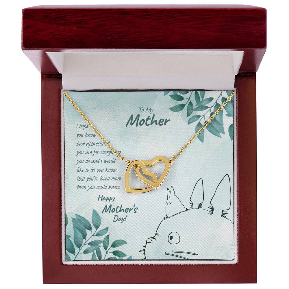 Limited Edition Mother You'Re Loved More Than You Could Know Interlocking Hearts Necklace Tm2V1