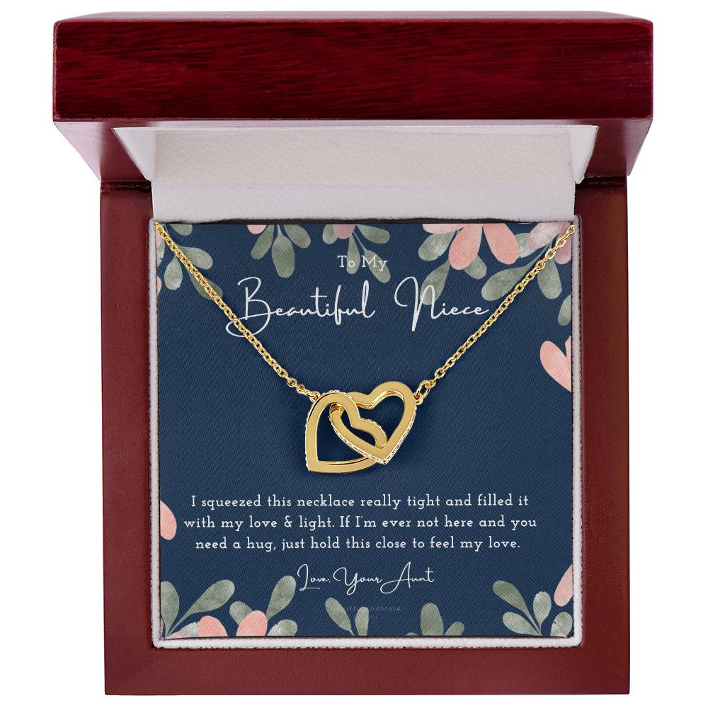 Niece Gift Gift To Niece From Aunt To My Niece Gift For Niece Moving Away Niece Christmas Gift Niece Birthday Gift Interlocking Hearts Necklace