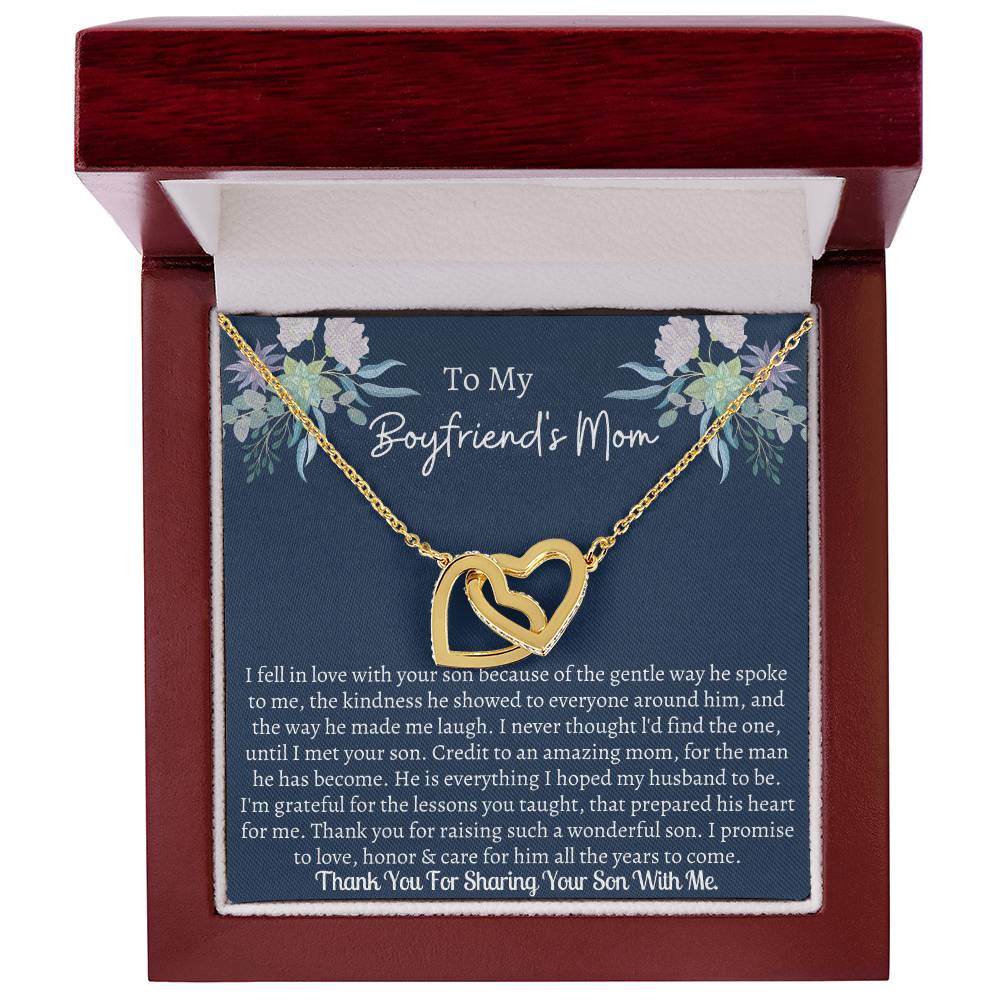 Interlocking Gift Boyfriend Mom 2Nd Interlocking Hearts Necklace