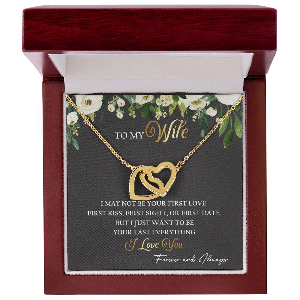 To My Wife Interlocking Hearts Necklace Message Card