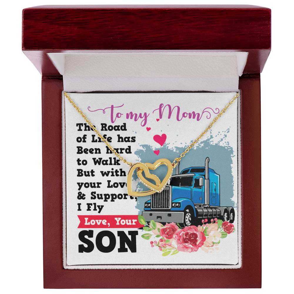 Trucker'S Mom - Interlocking Heart Necklace Interlocking Hearts Necklace