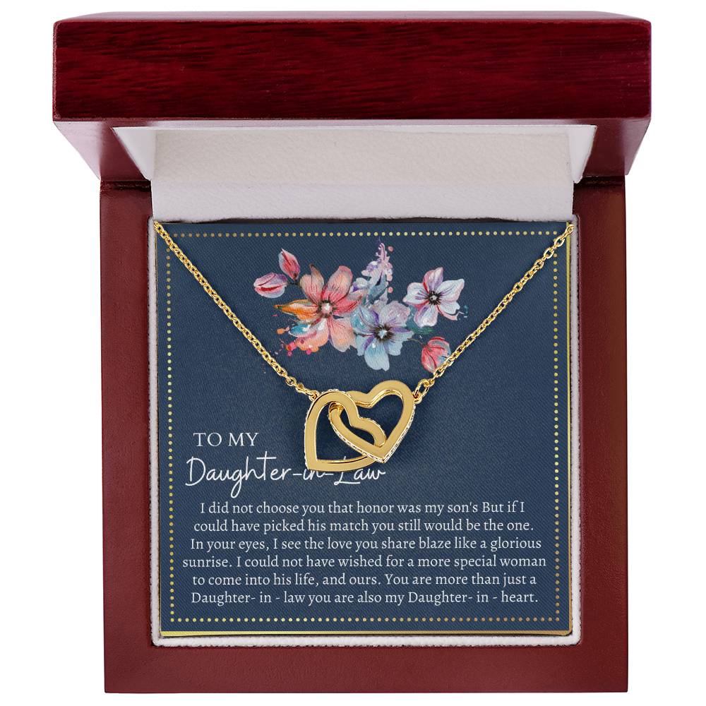 Gift For Daughter In Law Interlocking Hearts Necklace