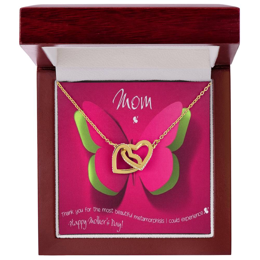 To My Mom Interlocking Hearts Necklace