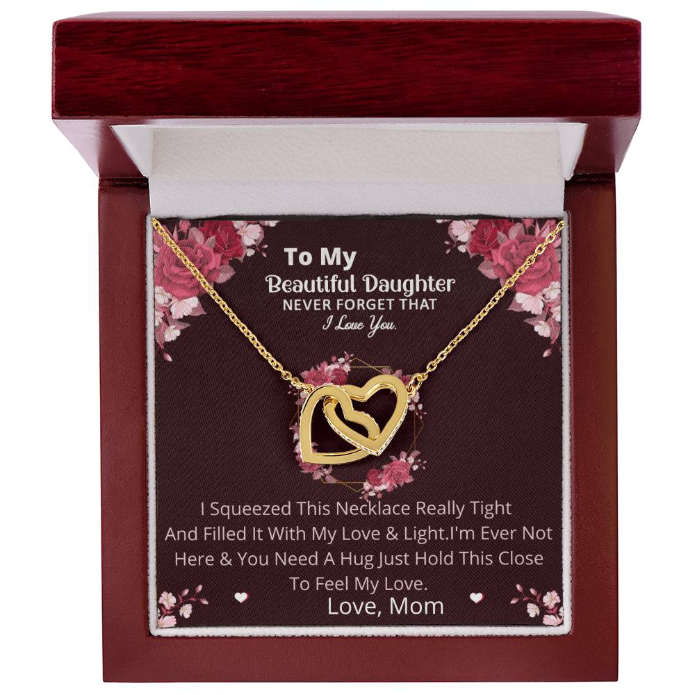 Gift For Daughter From Mom Birthday Gift For Daughterinterlocking Hearts Necklace