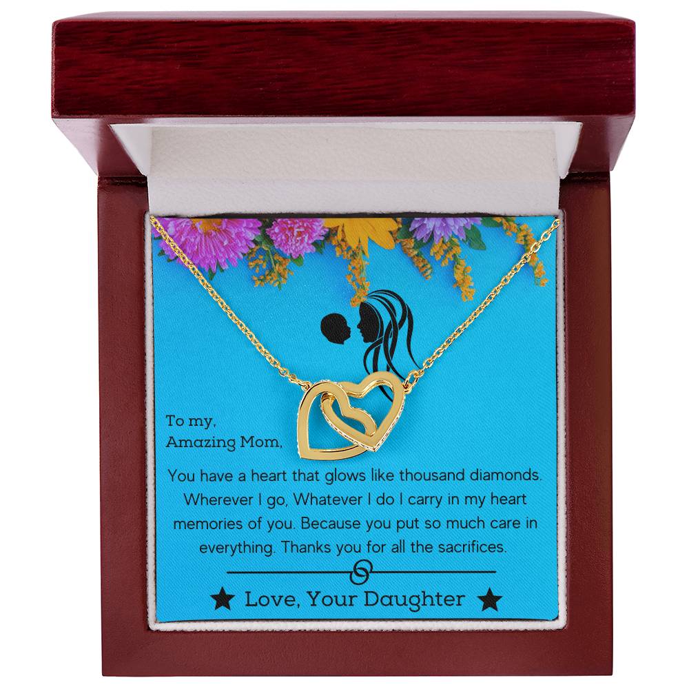 Interlocking Hearts Gift For My Super Mom Mother’S Day Necklace Interlocking Hearts Necklace