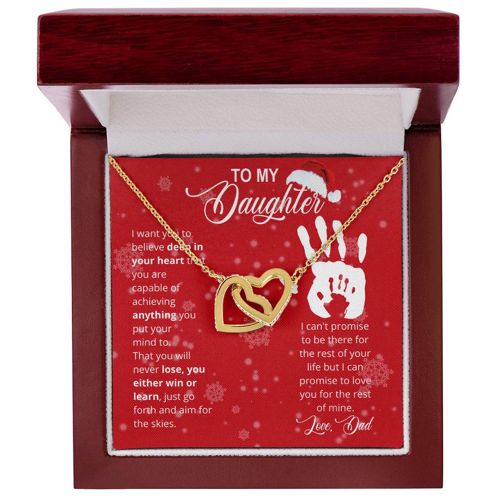 Christmas Gift For Daughter Interlocking Hearts Necklace