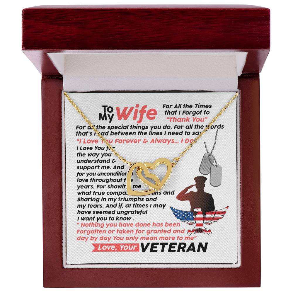Veteran'S Wife - Interlocking Heart Necklace Interlocking Hearts Necklace