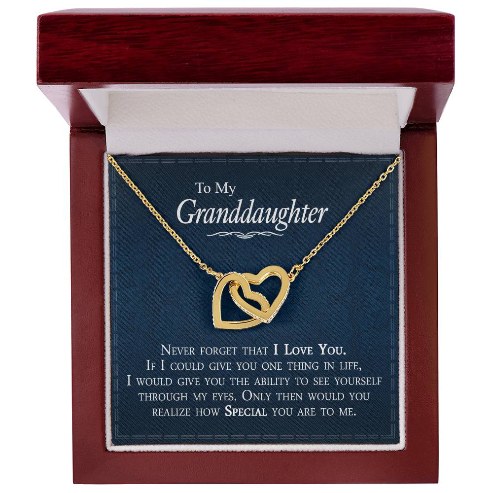 Perfect Gift For Granddaughter - How Special You Are To Me Interlocking Hearts Necklace