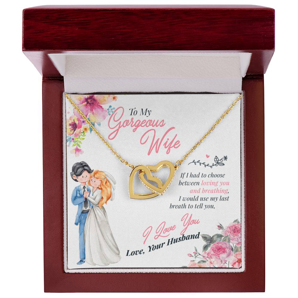 Gift For Wife - Interlocking Hearts Necklace