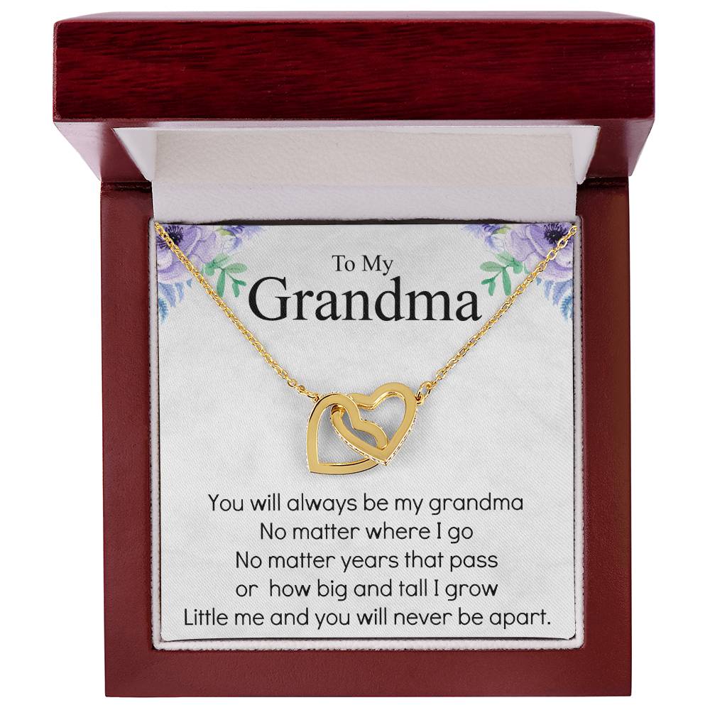 Grandma Necklace Gifts For Grandma From Granddaughter Or Grandson Mothers Day Gift Ideas For Grandma From Grandkids Best Grandma Ever Interlocking Hearts Necklace