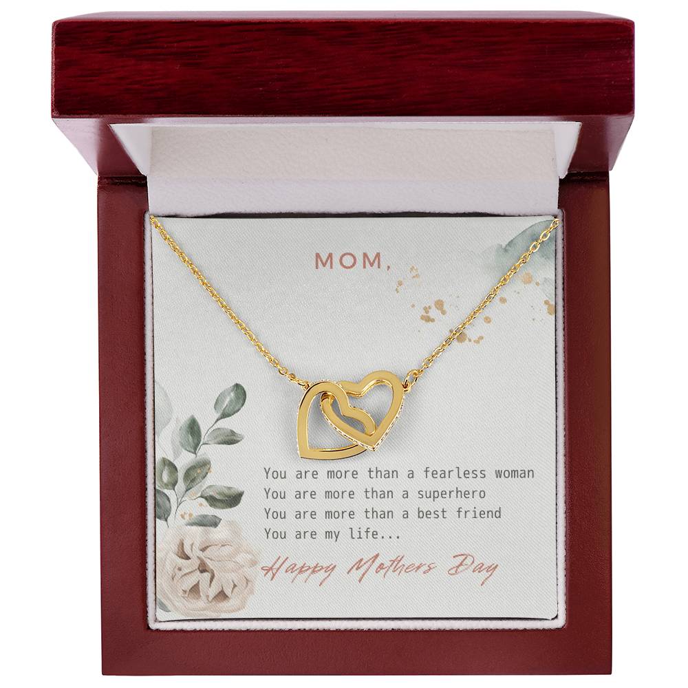 You Are My Life Mother'S Day Necklace Interlocking Hearts Necklace