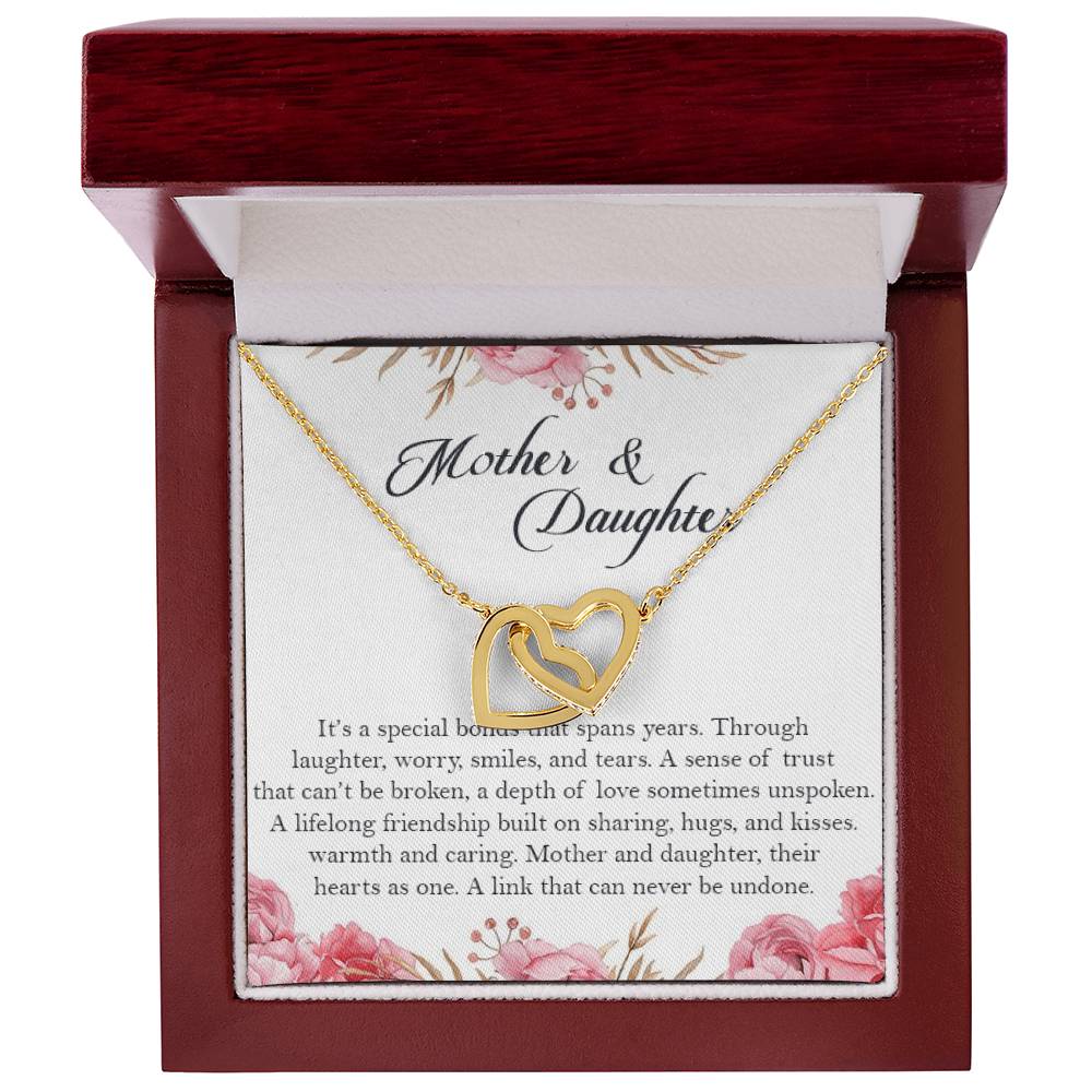 Interlocking Heart Necklace Mother And Daughter Interlocking Hearts Necklace