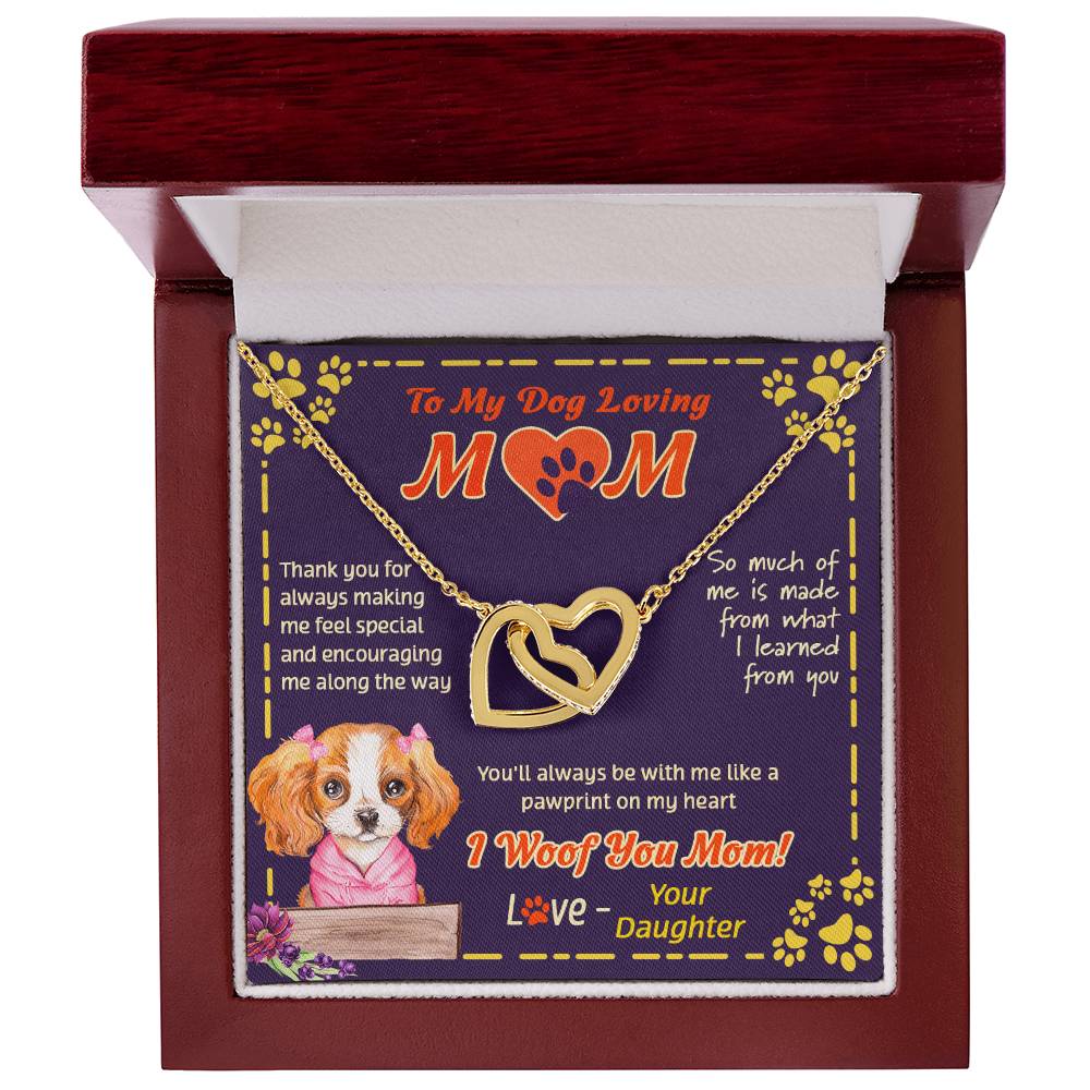 To My Mom - You'Ll Always Be With Me - Necklace Interlocking Hearts Necklace