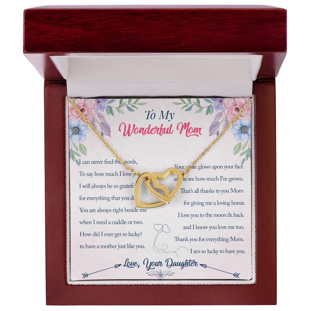 Interlocking Hearts Daughter To Mom I Can Never Find The Words Interlocking Hearts Necklace