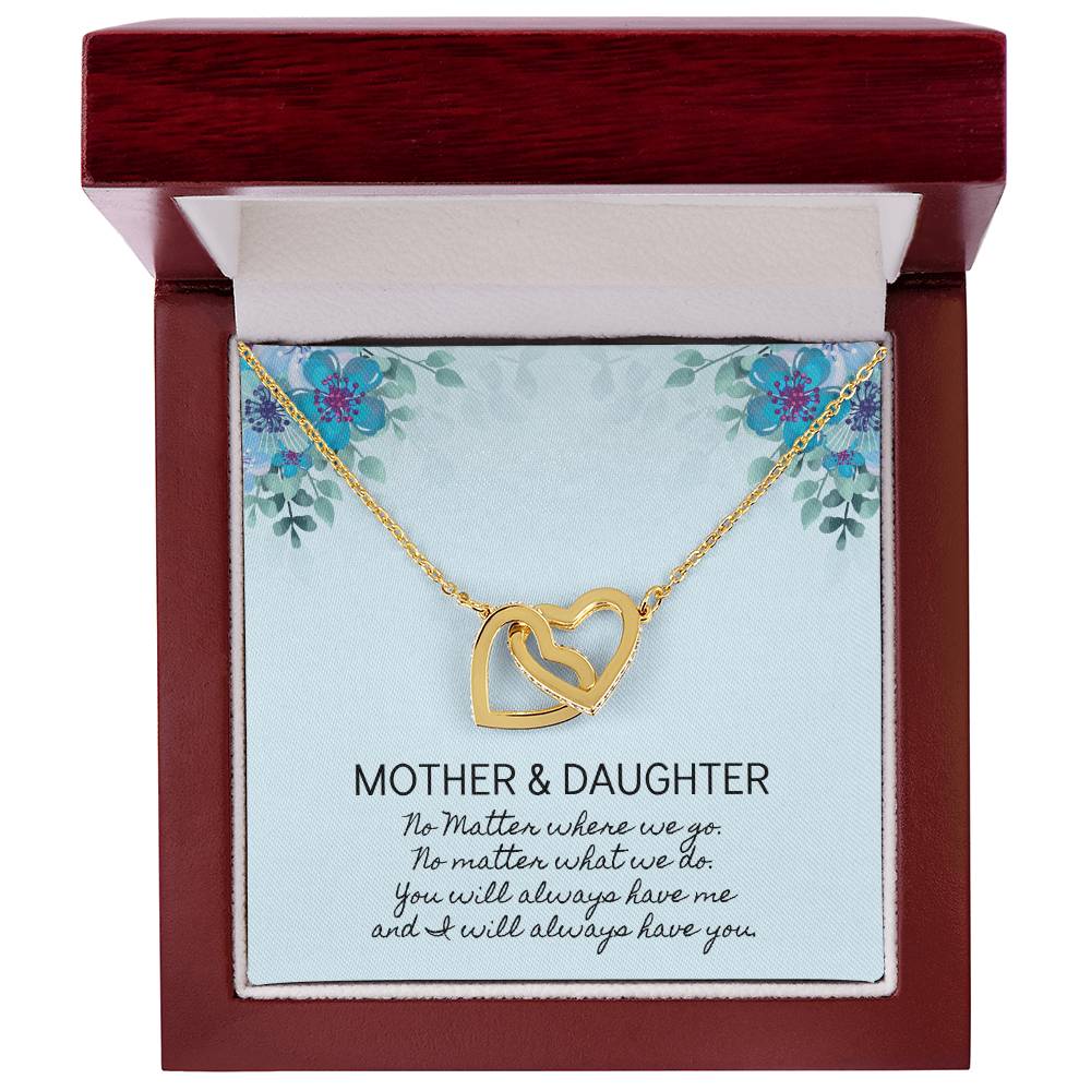 Mother And Daughter Sentimental Jewelry Necklace Gift For Mothers Day Gift For Daughter Birthday Presents For Mom Birthday Interlocking Hearts Necklace