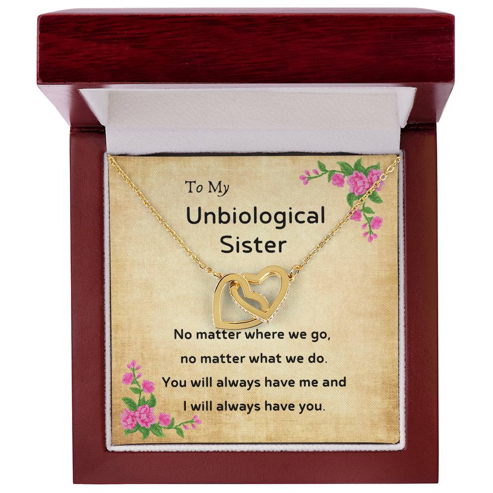 Unbiological Sister Interlocking Necklace Interlocking Hearts Necklace