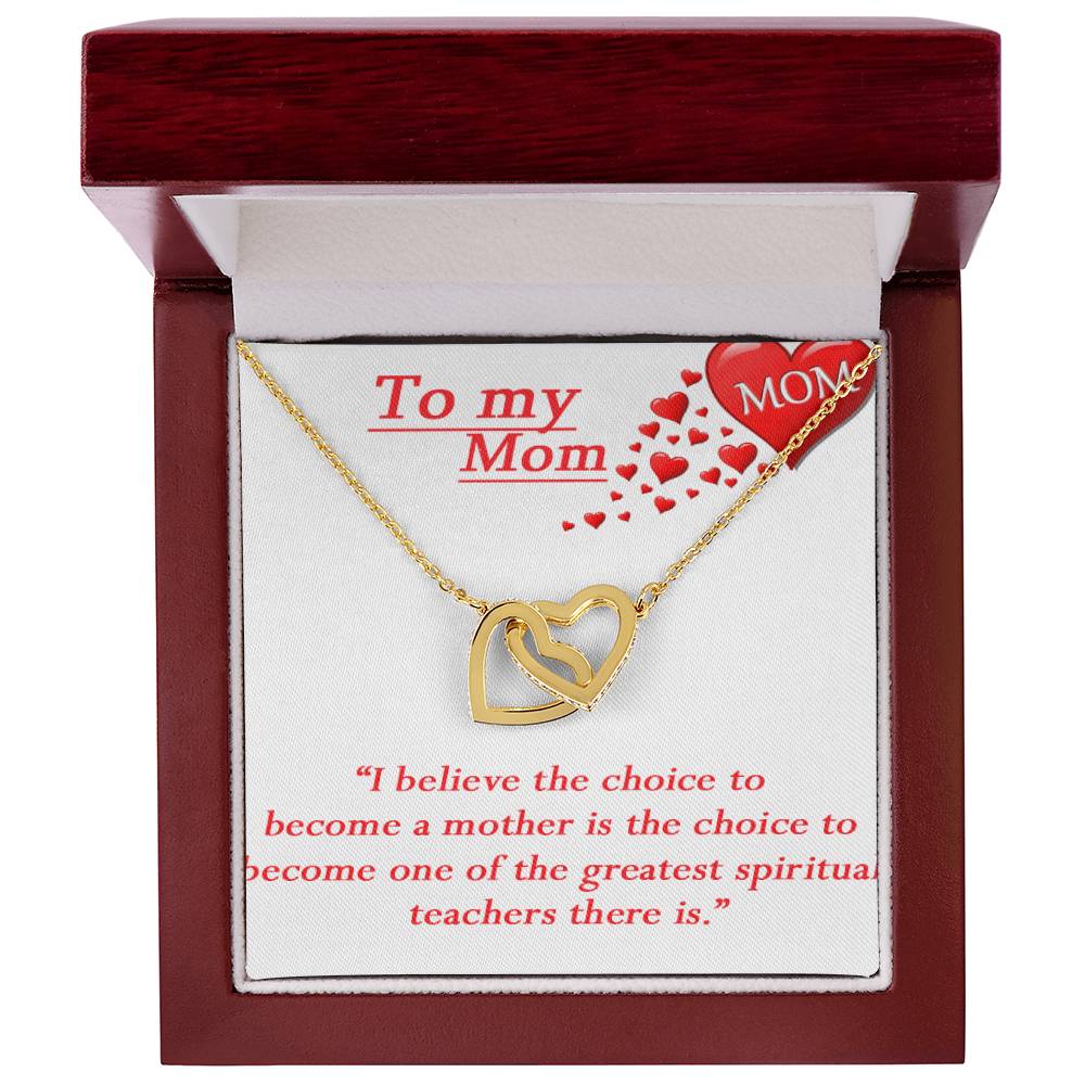 To My Mom I Will Always Be There Dragonfly Necklace Gift For Mom From Son Birthday Mother'S Day Christmas Present Interlocking Hearts Necklace