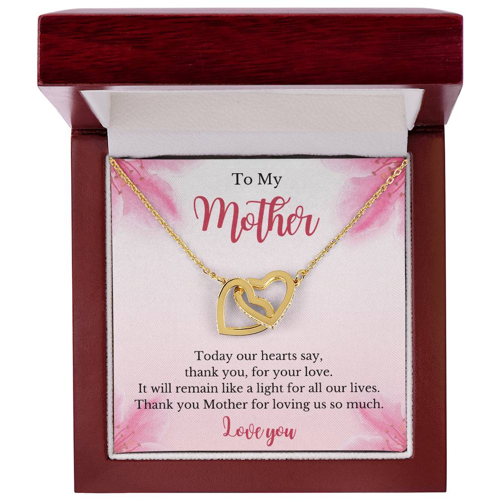 To My Mother Interlocking Hearts Necklace
