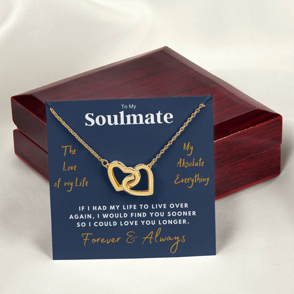 Soulmate Hearts Necklace Interlocking Hearts Necklace