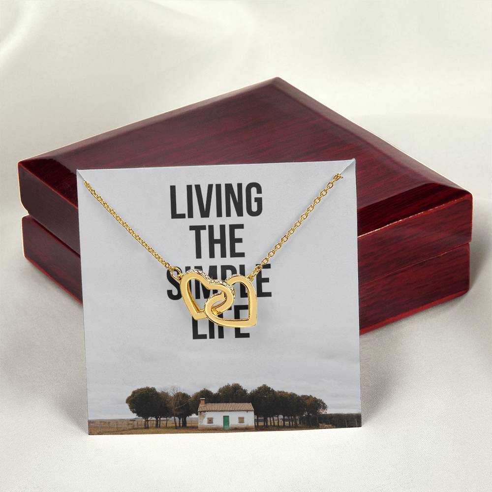 Let'S Live Together Interlocking Hearts Necklace