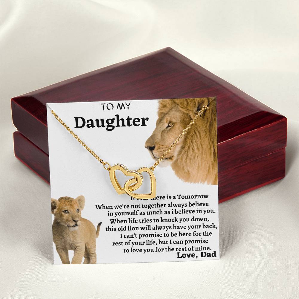 Gift For Daughter From Dad Interlocking Interlocking Hearts Necklace