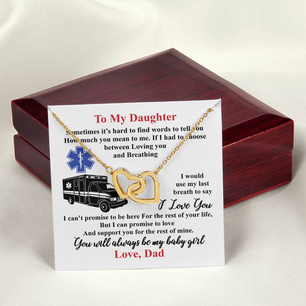 Gift For Daughter - Interlocking Heart Necklace Interlocking Hearts Necklace