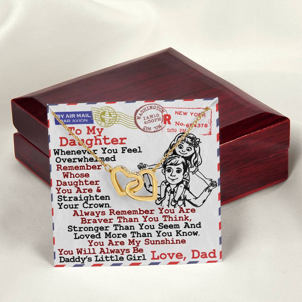 Gift For Daughter - Interlocking Heart Necklace Interlocking Hearts Necklace