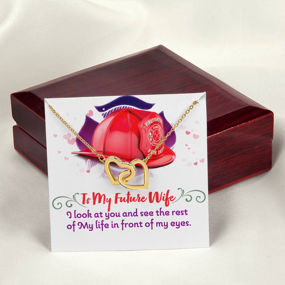 Firefighter'S Future Wife - Interlocking Heart Necklace Interlocking Hearts Necklace
