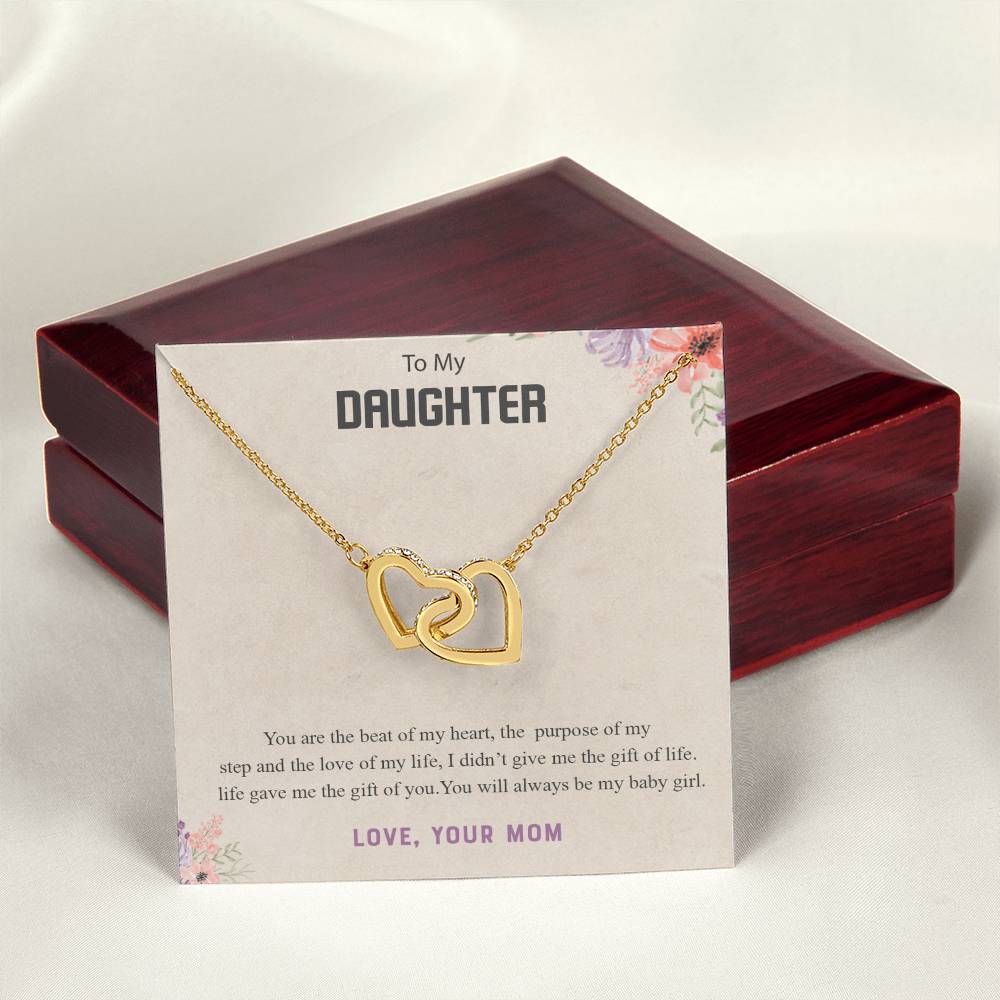 Gift For Daughter From Mom Daughter Mother Necklace Daughter Gift From Mom To My Daughter Daughters Birthday Unique Grown Up Daughter Interlocking Hearts Necklace