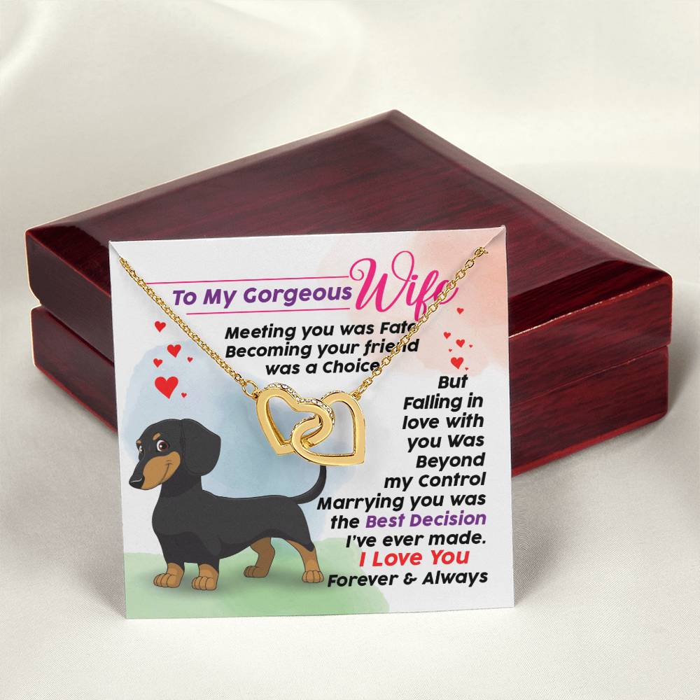 Gift For Wife - Interlocking Heart Necklace Interlocking Hearts Necklace