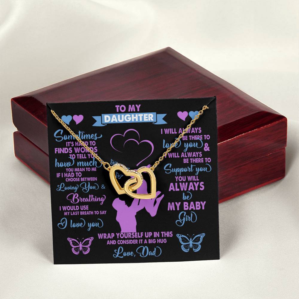 Gift For Daughter Interlocking Hearts Necklace