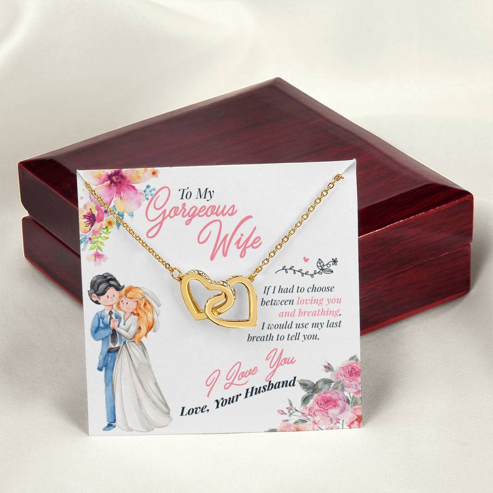 Gift For Wife - Interlocking Hearts Necklace